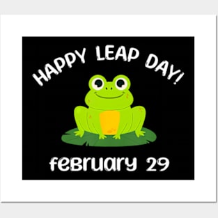 Happy Leap Day Year 2024 February 29th Funny Frog lovers Posters and Art